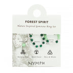 Nymph Gemstone Ring Set - Forest Spirit Aventurine & Rose Quartz – view 6
