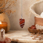 Raw Gemstone Pendulum - Red Jasper – view 2