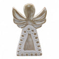 Small Mango Wood Angel - Whitewash Finish