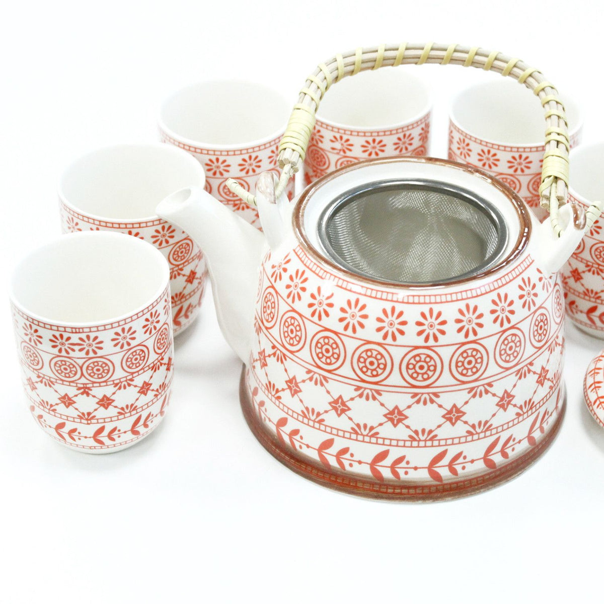 Ceramic Herbal Teapot Set with 6 Cups - Amber – view 4