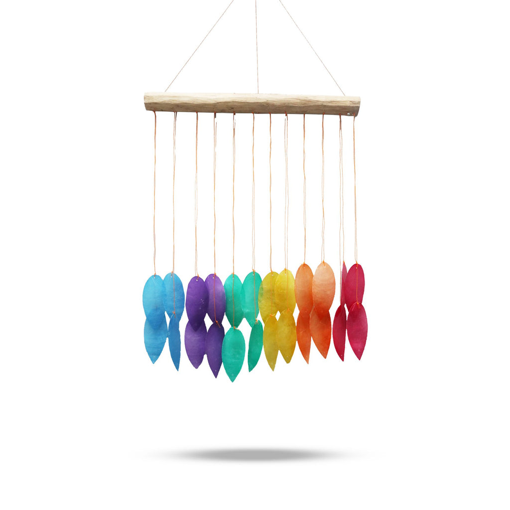 Rainbow Large Leaf Wind Chime – view 3