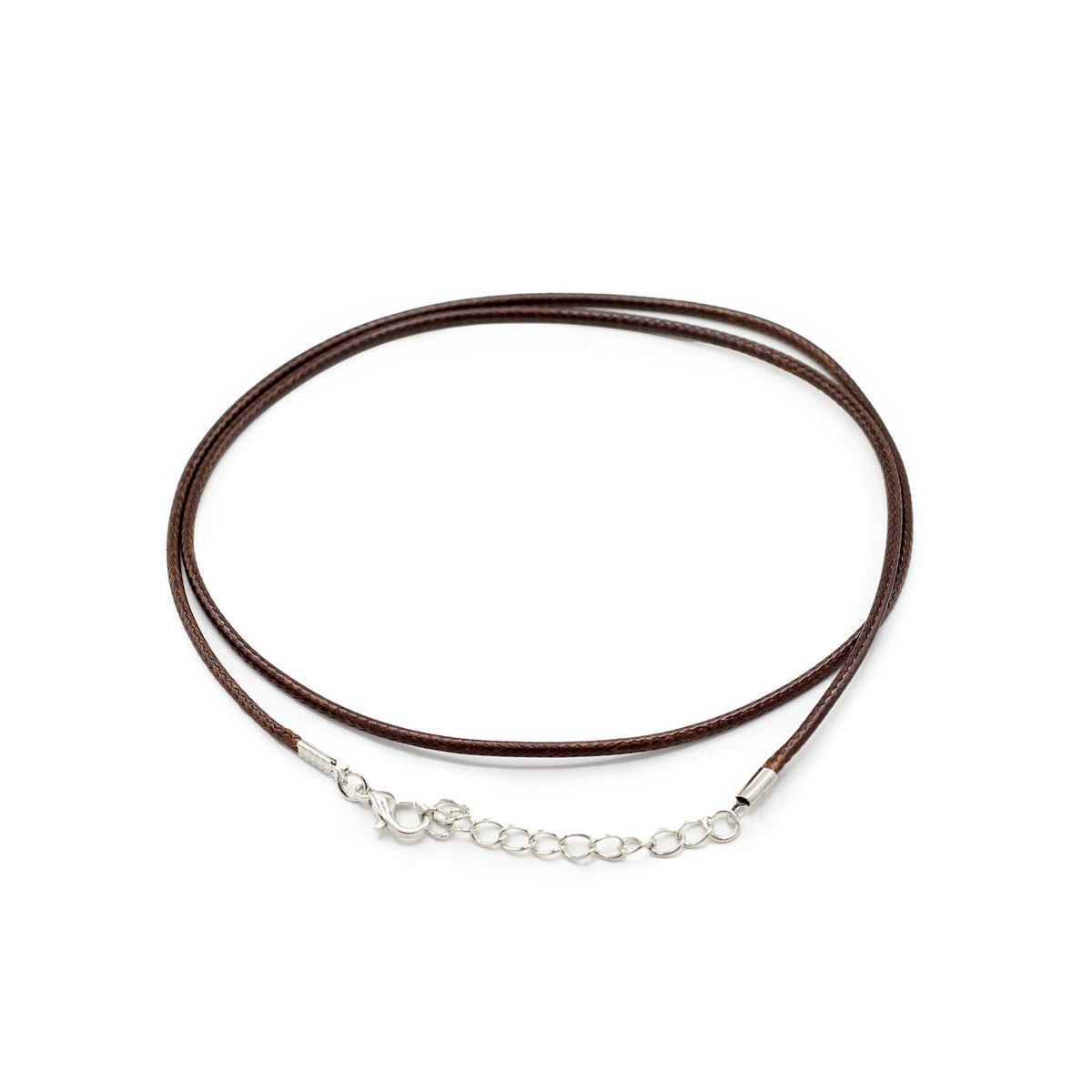 Waxed Cotton Pendant Cord 2mm x 55cm - Dark Brown