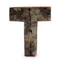 Rustic Bark Letter T - 7cm