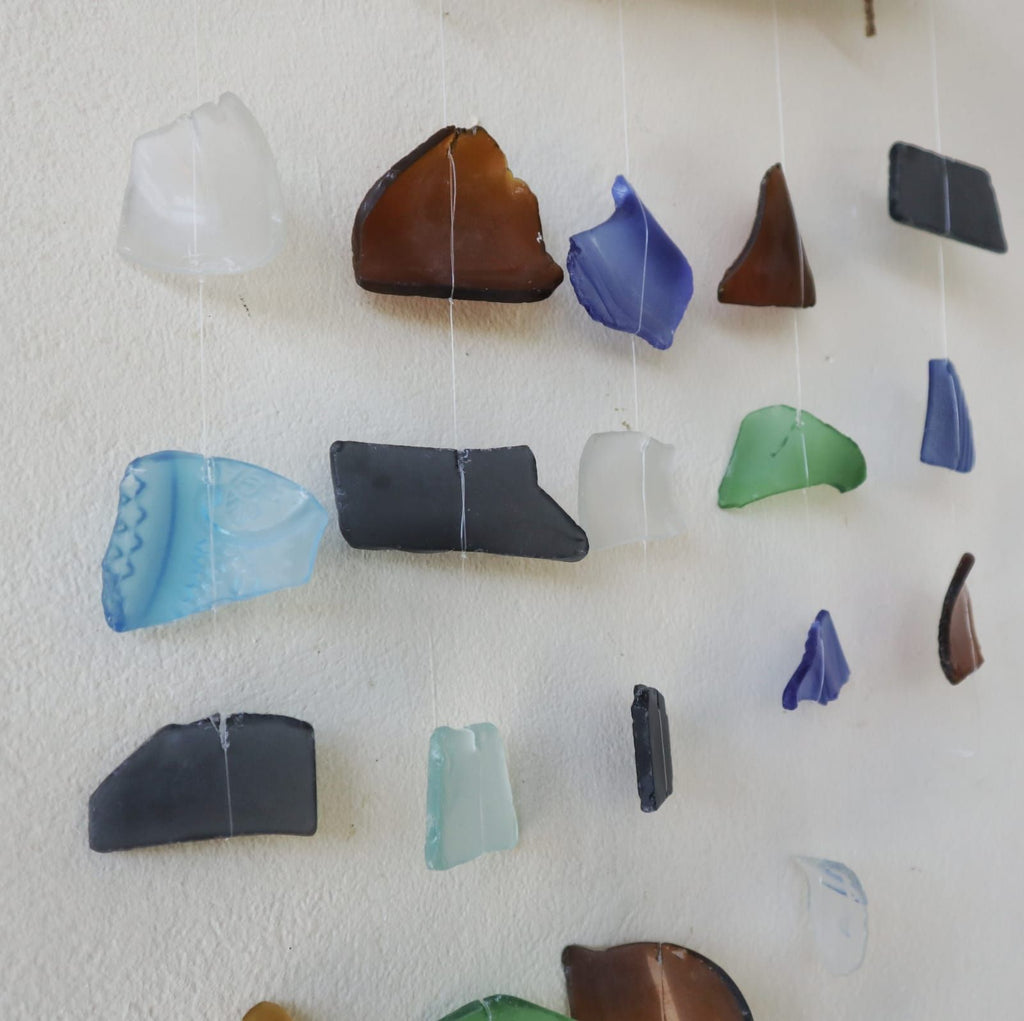 Recycled Glass Wind Chime - Five Strings, Multicolour – view 4