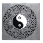 Black and White Cotton Bedspread, Yin Yang – view 2