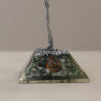 Moss Agate Gemstone Tree with Orgonite Base - 80 Stone – view 2