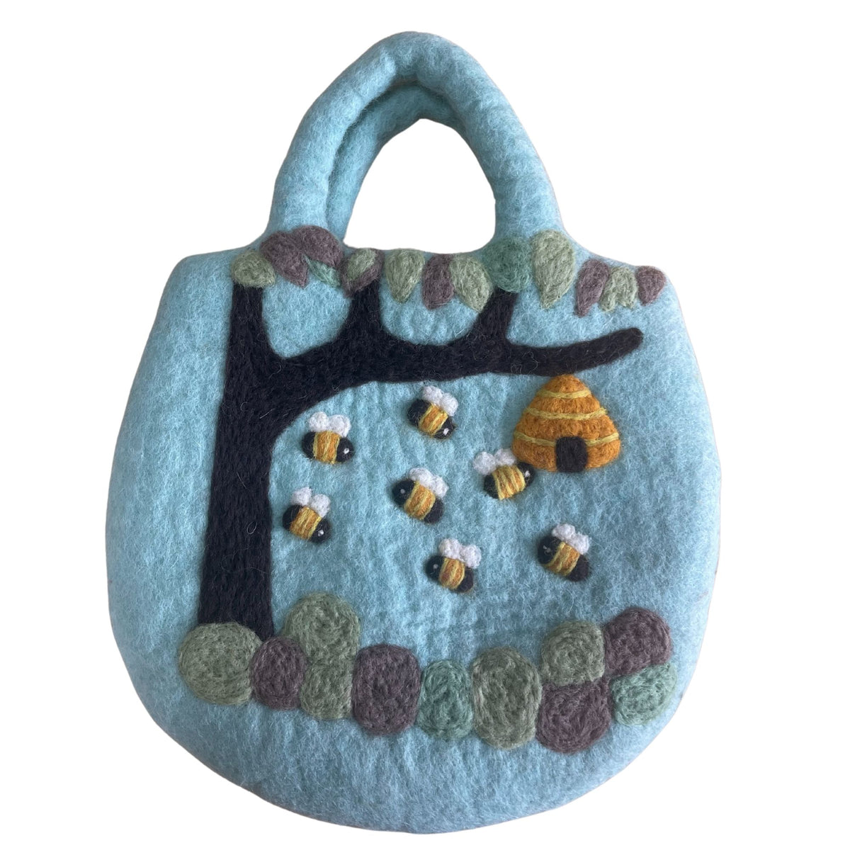 Tree and Beehive Felted Bag - 35x27cm – view 6