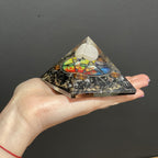 Orgonite Pyramid - Midnight Pentagon - 70mm – view 2