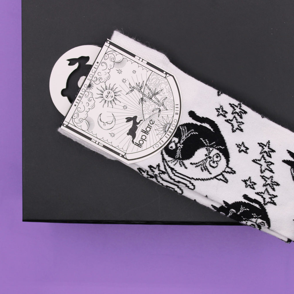 Hop Hare Bamboo Socks (36-40) - Ying Yang – view 5