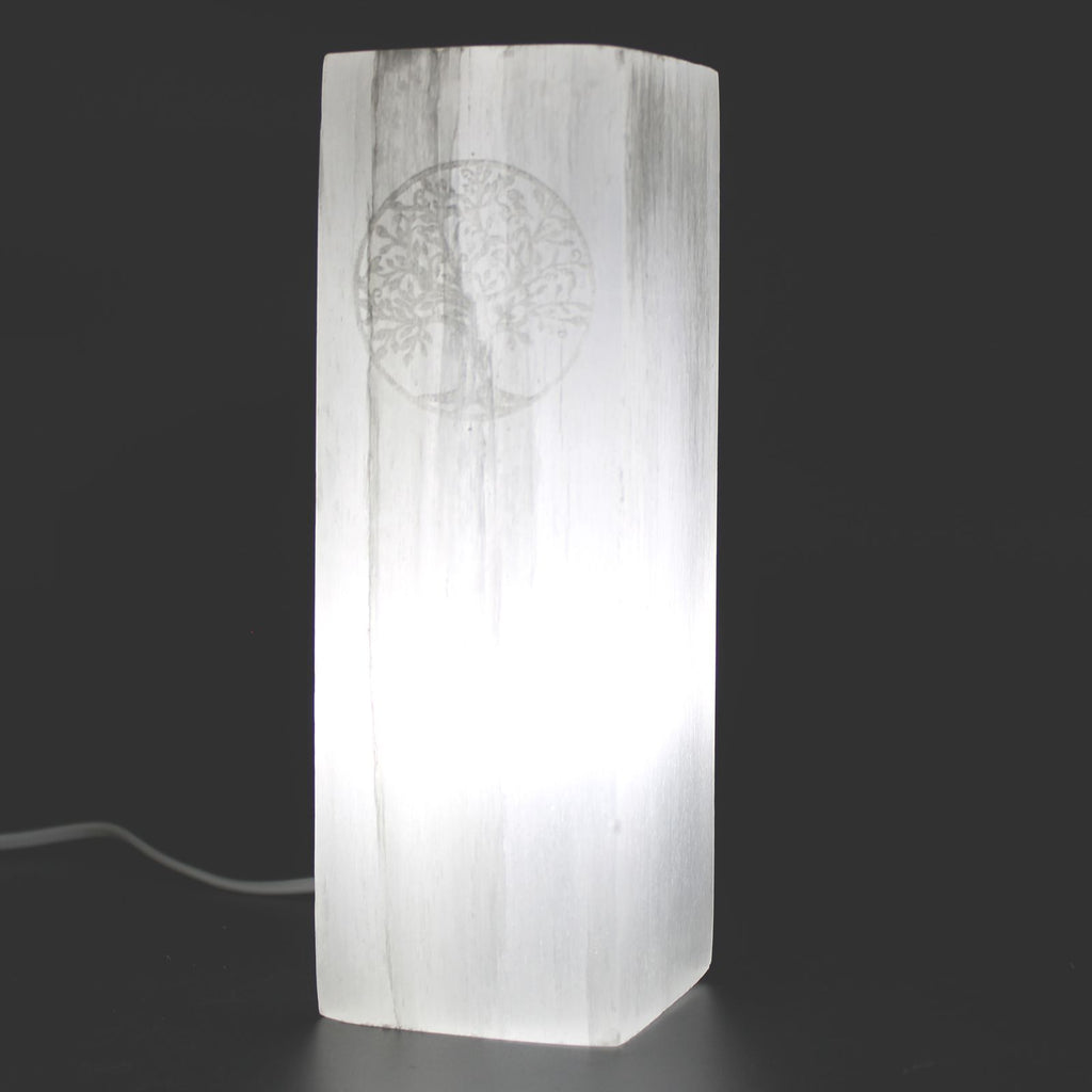 Selenite Block Lamp 25cm - Tree of Life – view 3