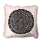 Traditional Mandala Cushion Cover - 45x45cm - Black – view 3