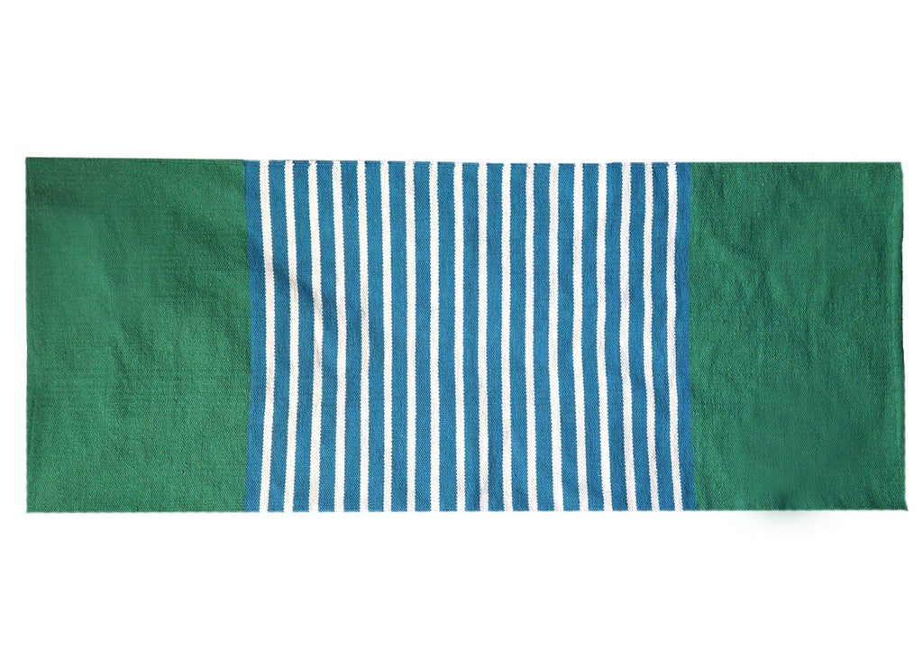 Indian Cotton Rug - Blue/Green - 70x175cm – view 8