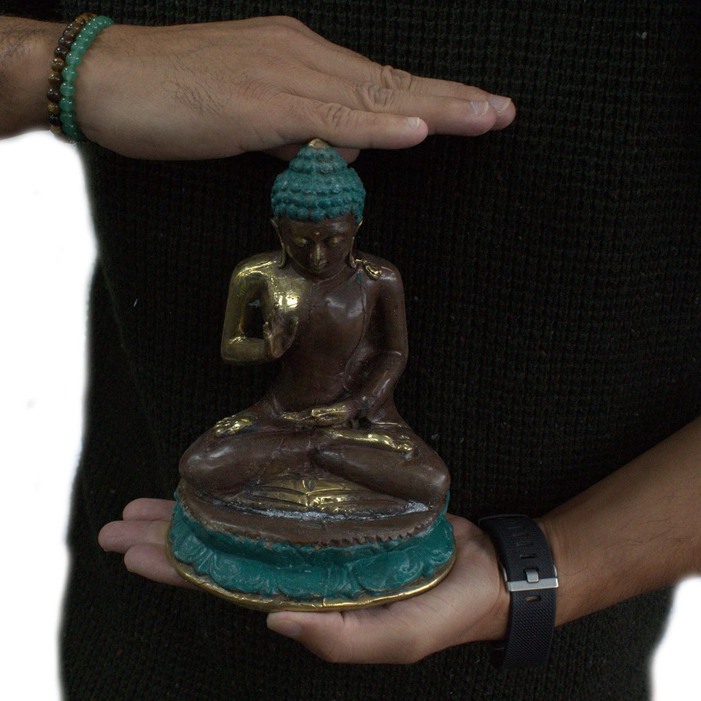 Brass Sitting Buddha Statue – Large