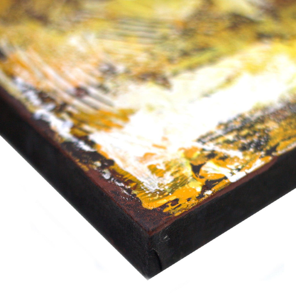 Buddha Painting, Grey Brocade Detail - 80 x 60cm – view 2