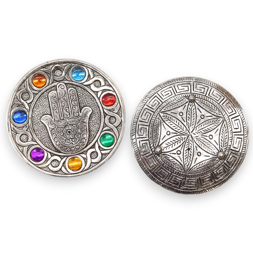 Seven Chakra Hamsa Incense Holder 11.5cm – view 2