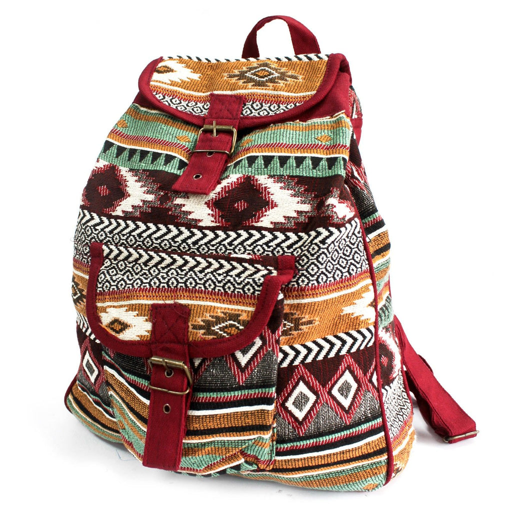 Chocolate Jacquard Backpack - Nepal Style – view 2