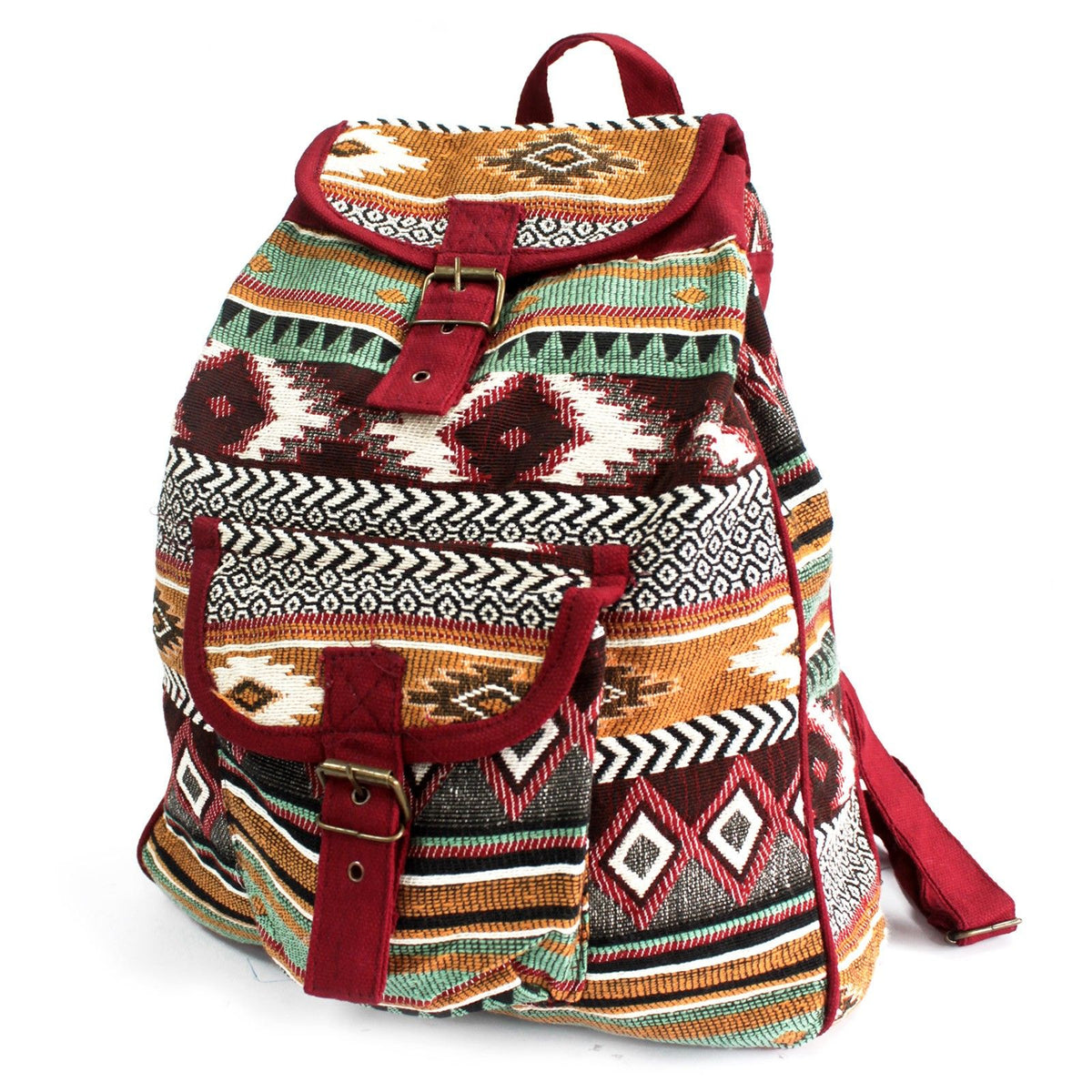 Chocolate Jacquard Backpack - Nepal Style – view 2