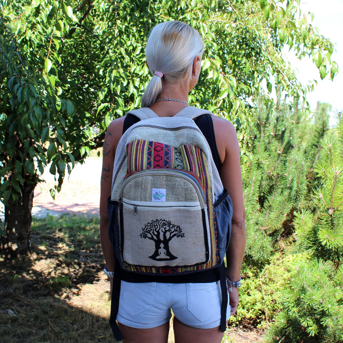 Large Hemp Backpack - Bodhi Tree Design – view 2