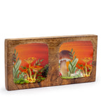 Enamelled Mushroom Trinket Tray - Double 20x10cm Maroon – view 3