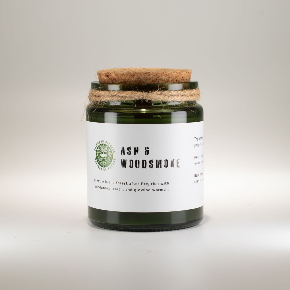 Greenman Woodwick Soy Candle - Ash & Woodsmoke – view 4