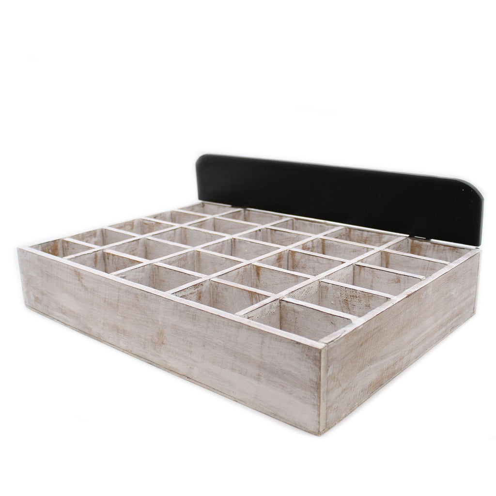 Two-Tone Wood Tray with 25 Compartments – view 2