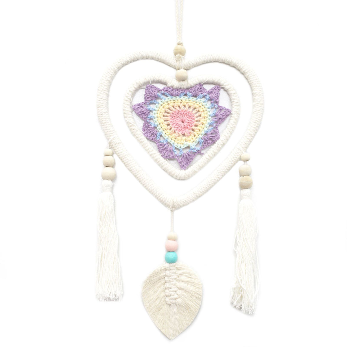 Medium Multicolour Dream Catcher - Heart in Heart – view 5