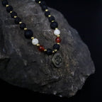 Lava Stone Necklace with Om Pendant 42cm - Spiritual Awakening – view 4