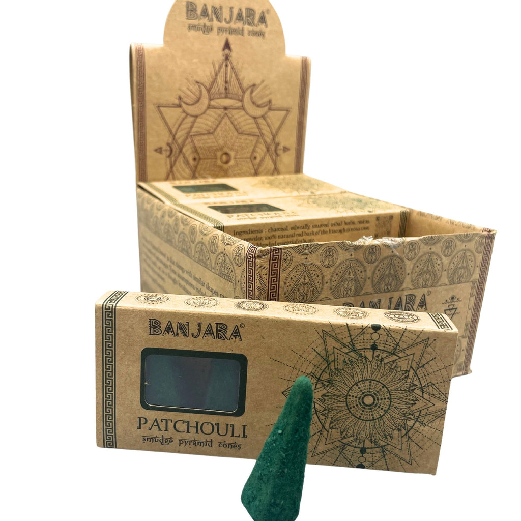 Banjara Patchouli Smudge Pyramid Cones - Pack of 10 – view 4