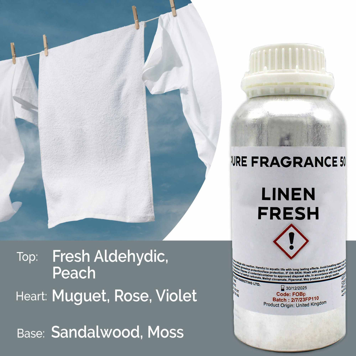 Linen Fresh Pure Fragrance Oil - 500ml – view 6