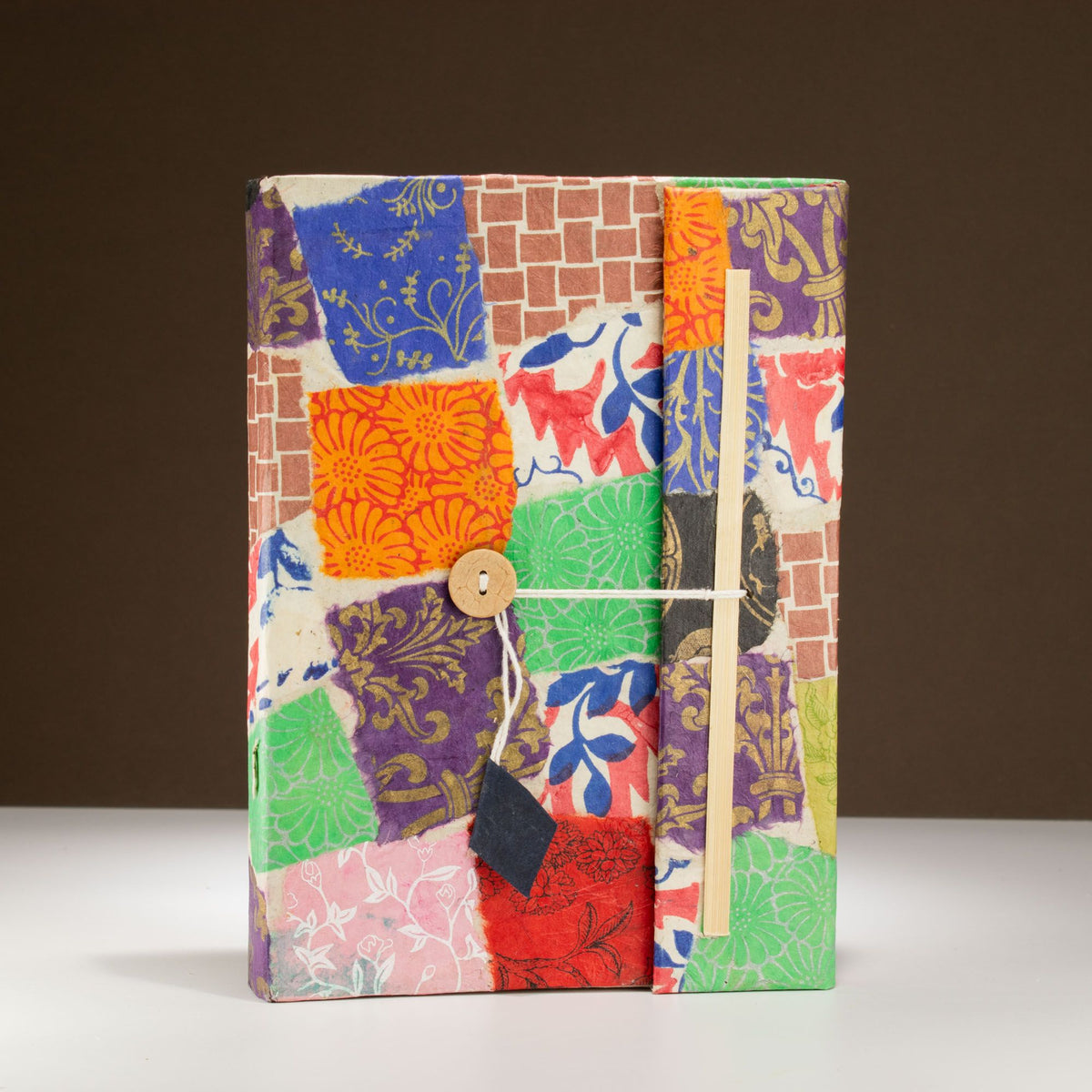 Lokta Patchwork Notebook – Large – Multi Colour