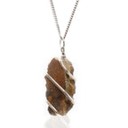 Cascade Wrapped Necklace - Rough Tiger Eye – view 4