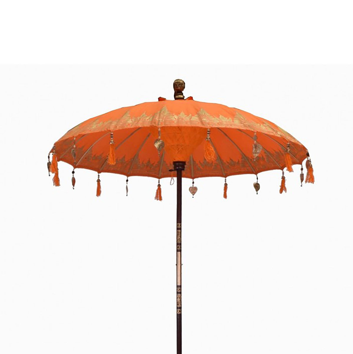Bali Patio Parasol - Orange Cotton - 2 m – view 2