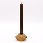 Set of 2 Flower Flip Candle Holders - Antique Amber – view 6