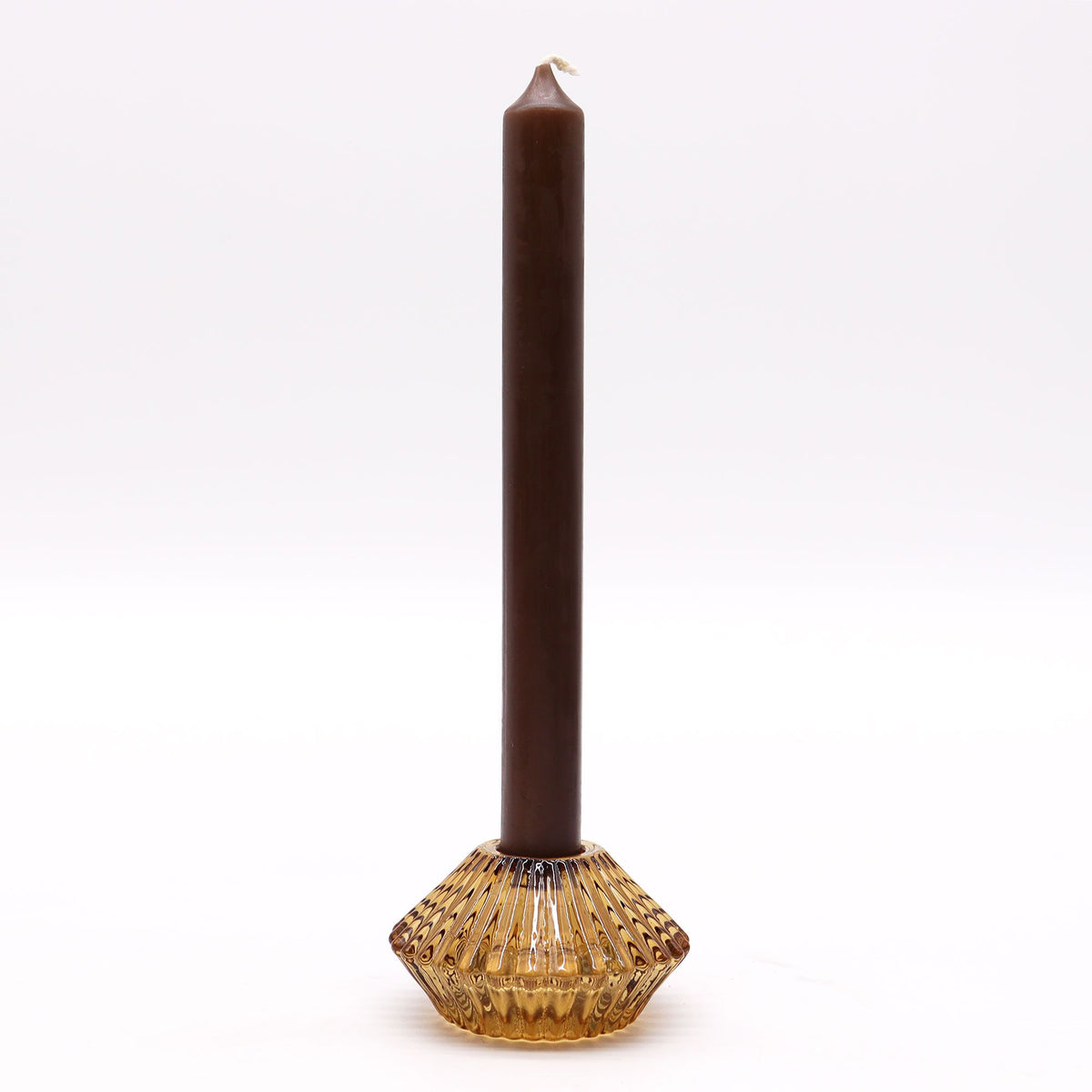 Set of 2 Flower Flip Candle Holders - Antique Amber – view 6