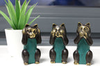 Brass See No Evil Cat Set of 3 – view 2