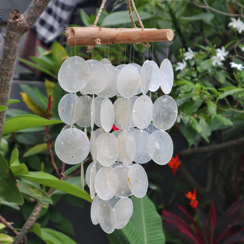 Pearl & Driftwood Cross Wind Chime – view 3