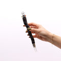 Natural Curved Wood and Rock Quartz Wand - 22cm
