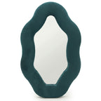 Squiggly Oval Pebble Mirror - Royal Teal - 20.5x32.5cm – view 3
