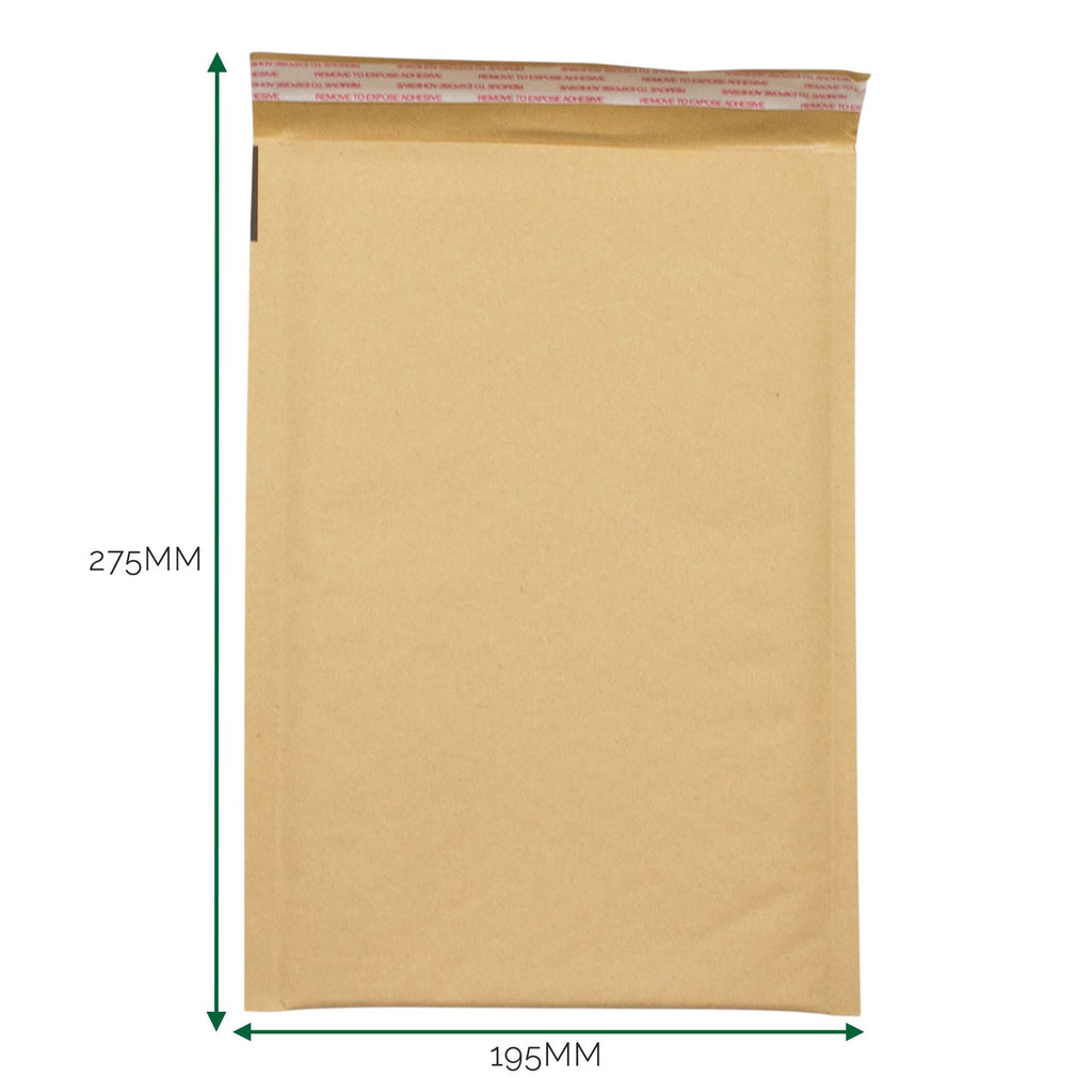 Kraft Bubble Mailing Envelope 195x275+40mm