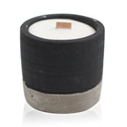 Concrete Wooden Wick Candle - Black - Brandy Butter