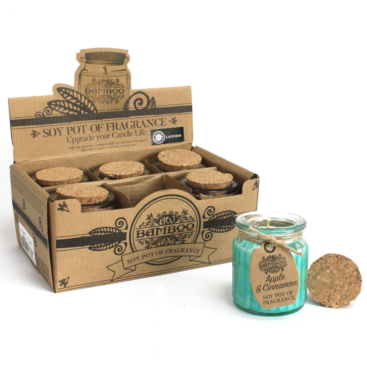 Apple and Cinnamon Soy Wax Fragrance Candle Pot – view 2