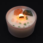 Heart Chakra Crystal Candle - Rose Musk with Rose Quartz – view 2