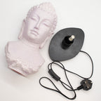 Buddha Bust Glow Lamp - Cherry Crackle, Oval Stand – view 6