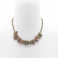 Moss Agate Longstone Gemstone Necklace