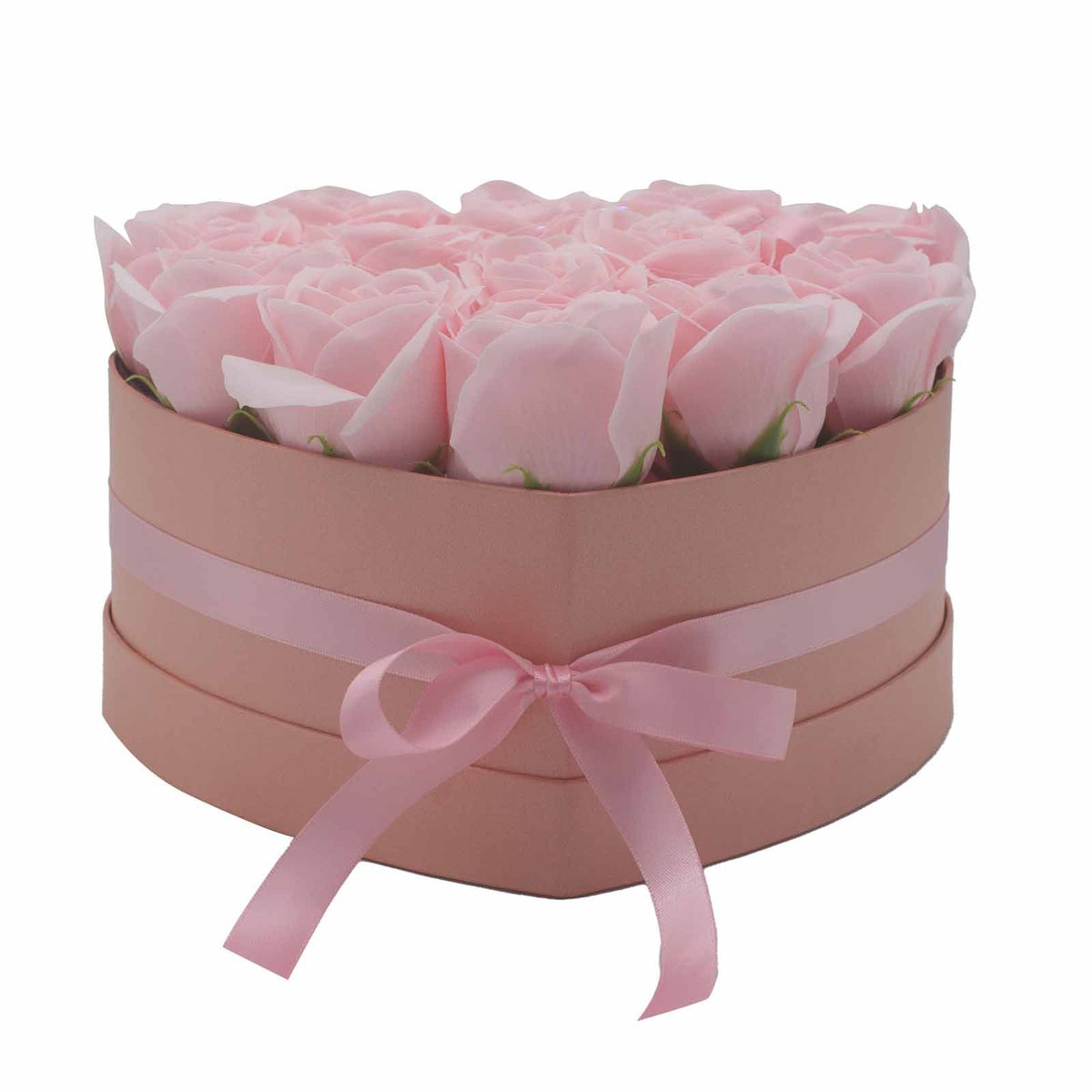 13 Pink Soap Roses Heart Gift Box – view 9