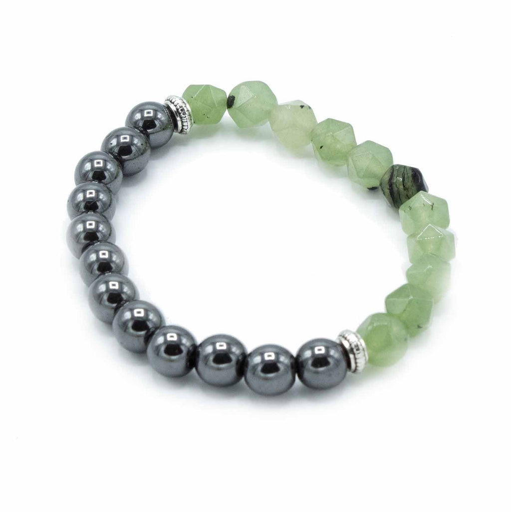 Faceted Jade Gemstone Bracelet – view 2