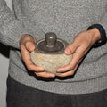 Natural Riverstone Grounding Pot - Medium - approx 12x8cm