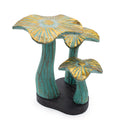 Golden Mushroom Wood Sculpture - Small 20cm Greenwash