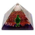 Orgonite Pyramid 70mm - Peacock Design – view 3
