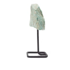 Amazonite Mineral Specimen on Black Metal Stand – view 6